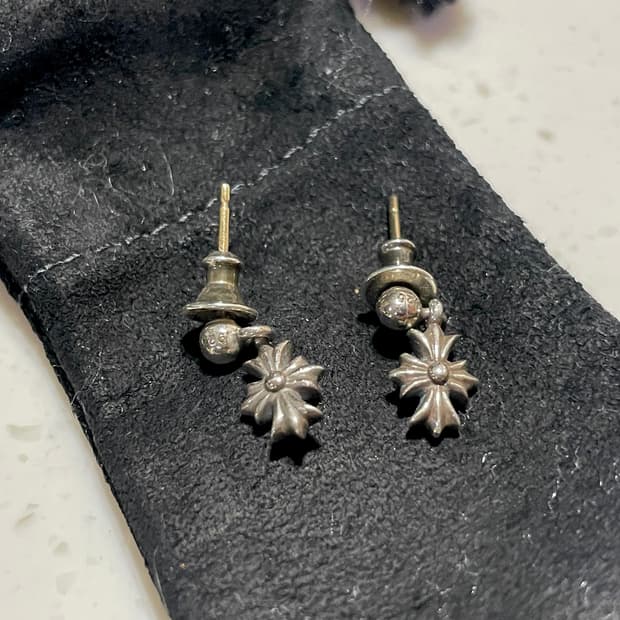 크롬하츠 ECH 타이니 크로스 드롭 이어링 귀걸이 한쌍 (2EA)