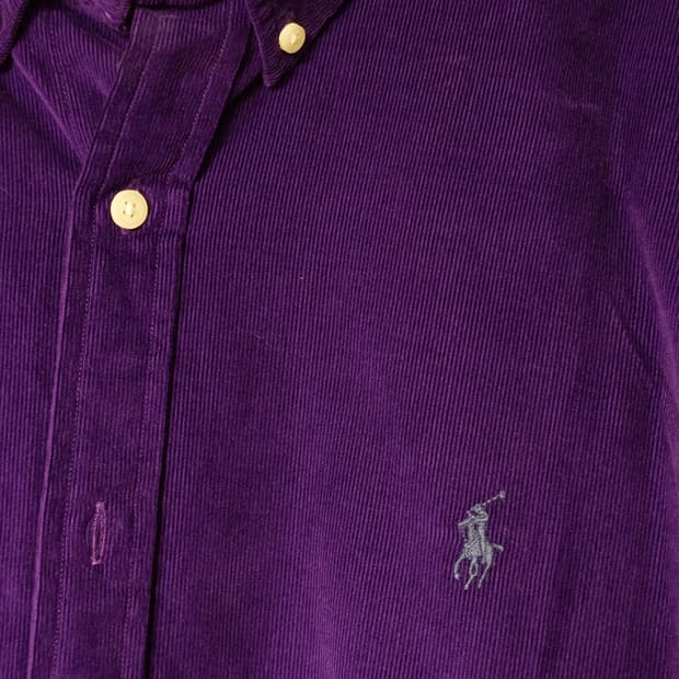 [L/100] 폴로 랄프로렌 슬림핏 코듀로이 셔츠 딥퍼플