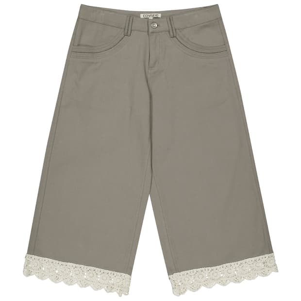 코이세이오 니트 레이스 팬츠 애쉬 브라운