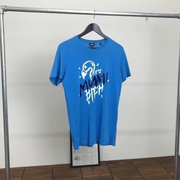 Diesel Miami Bitch Graphic Blue T-Shirt