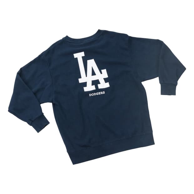 MLB 엠엘비 LA 다저스 빅로고 백프린팅 네이비 맨투맨 M