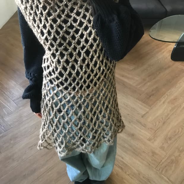 vintage net one-piece