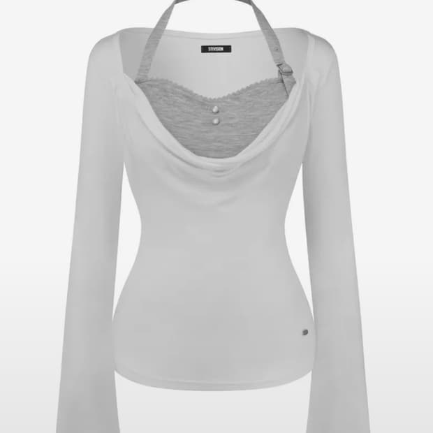 511VISION TANNY BUCKLE HALTER DRAPE TOP