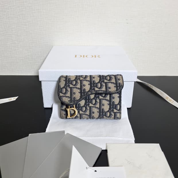 [풀구성]디올 오블리크 새들 여성 카드지갑