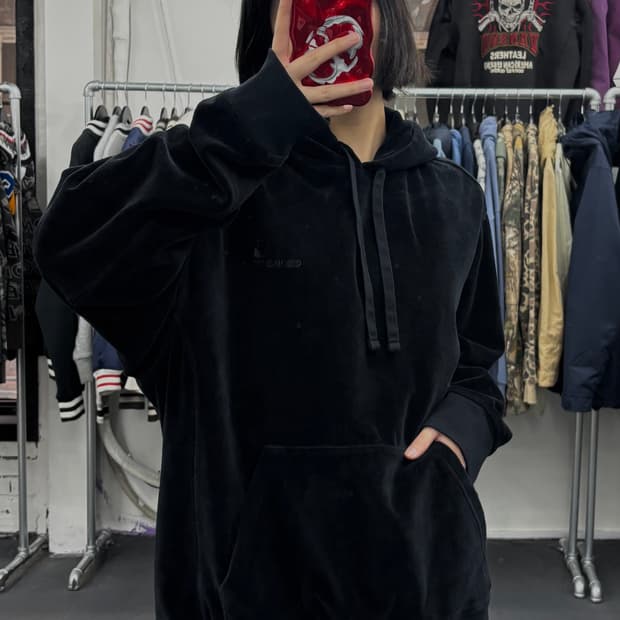 칼하트 Wip 벨벳 후드티