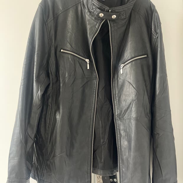 Japanese-vintagw fake leather jacket