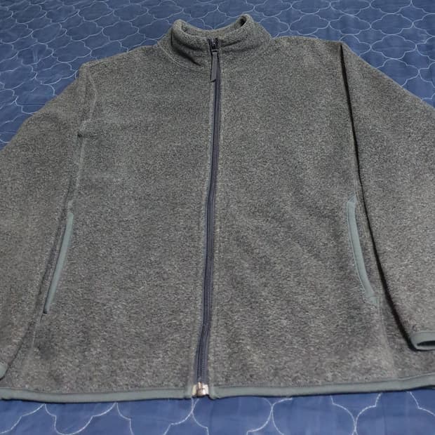 유니클로 짚업 후리스 자켓 차콜 (M)