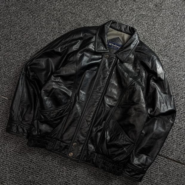 90s PARKLAND 빈티지 카우하이드 레더 봄버 자켓 1641