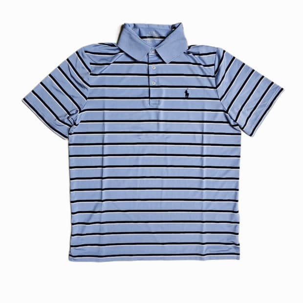 폴로 랄프로렌 스트라이프 기능성 반팔 카라티 M