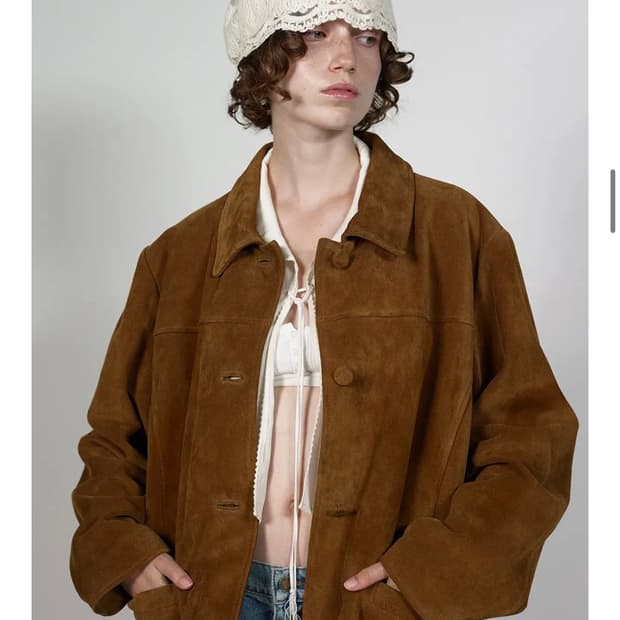 비아플레인 비아 레오 스웨이드 자켓 Via Leo suede jacket