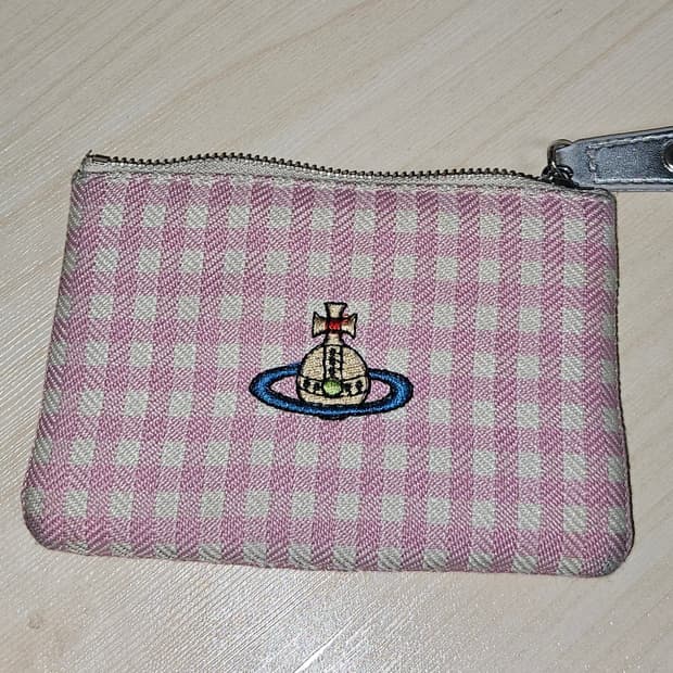 비비안웨스트우드 지갑/코튼 핑크 체크 