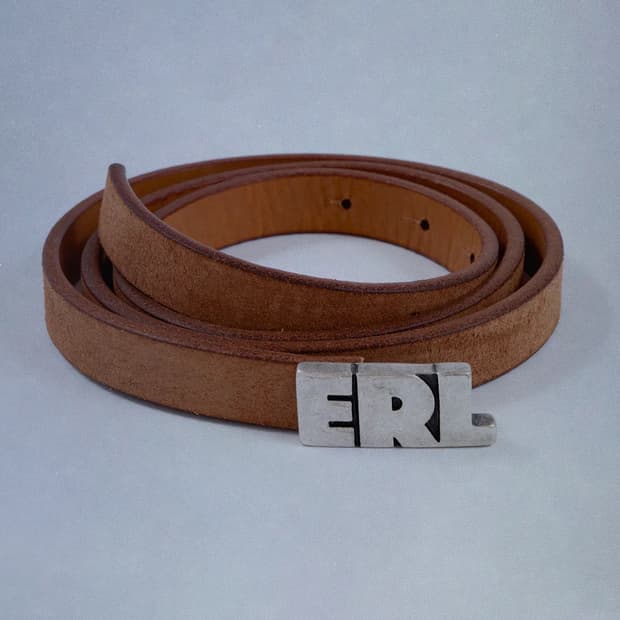 이알엘 ERL 26ss 스키니 벨트/브라운