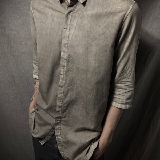 THE VIRIDI-ANNE Garment Dyed 3/4 Shirt
