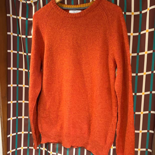 일본 INHERIT 오렌지색 니트