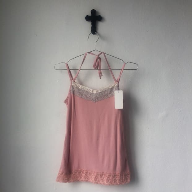 Lace point holter sleeveless