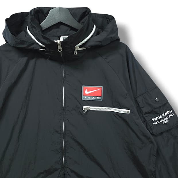 [M] 나이키 블랙 NSW 라이트웨이트 슈독 그랑프리 후드 바람막이