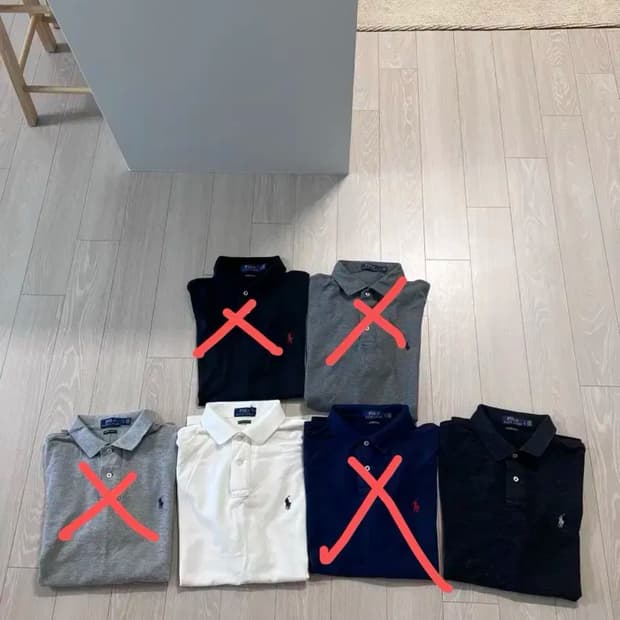 폴로 랄프로렌 반팔 카라티 커스텀슬림핏 L 2장