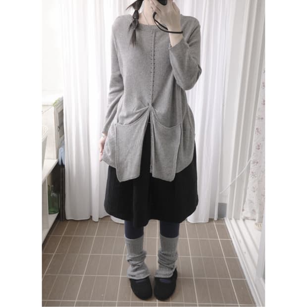 Cashmere 100% grey knit