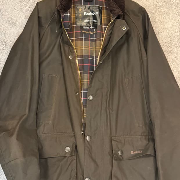 바버 클래식 비데일 왁스자켓 올리브 (38)