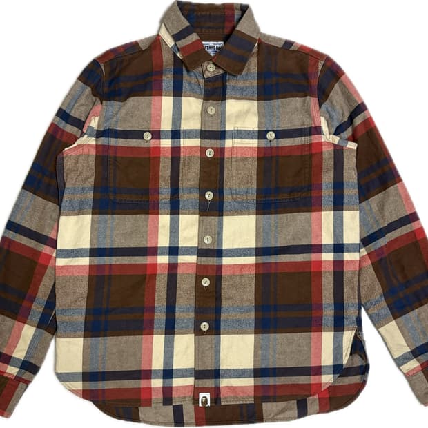 90s bape flannel shirts M