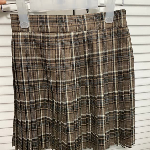 체크 미니 스커트 뒷밴딩