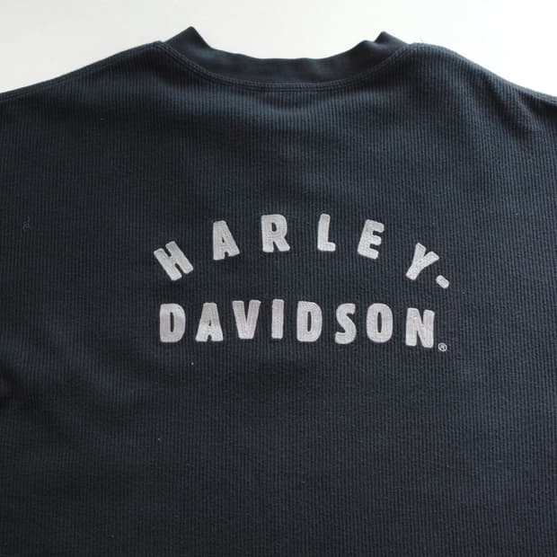 00s 할리데이비슨 헨리넥 와플 롱슬리브 티셔츠 XXL