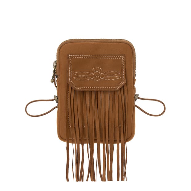 기준) 웨스턴 프린지 미니백 브라운