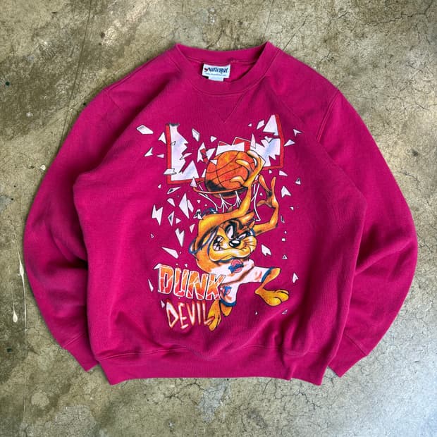 90s 카툰 DUNK DEVIL 빈티지 스웻