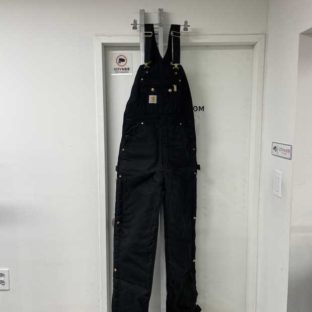 칼하트 누빔 오버롤 블랙 32X32
