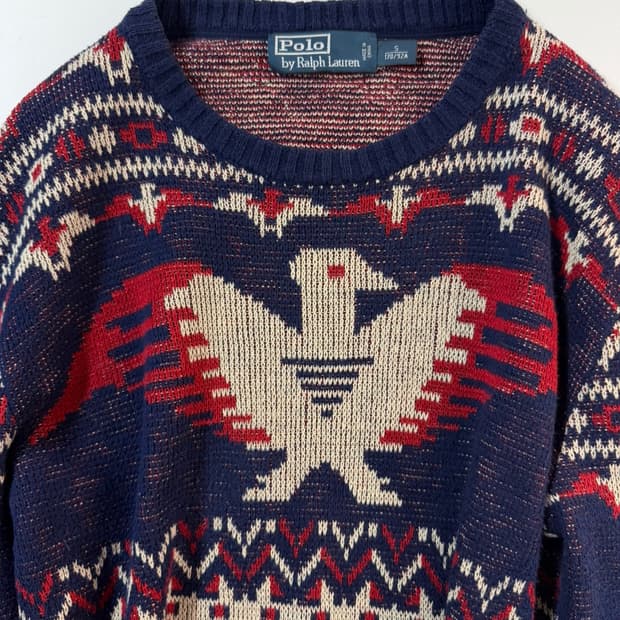 폴로 랄프로렌 썬더버드 코튼 린넨 니트 
