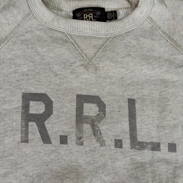 rrl 더블알엘 맨투맨 오트밀 s