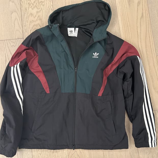 아디다스 오리지널 컬러블록 바람막이 집업 후드 자켓 KC3125