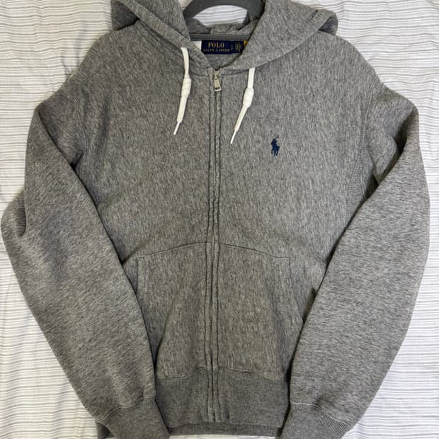 폴로 랄프로렌 포니 로고 여성 후드집업 그레이 S사이즈