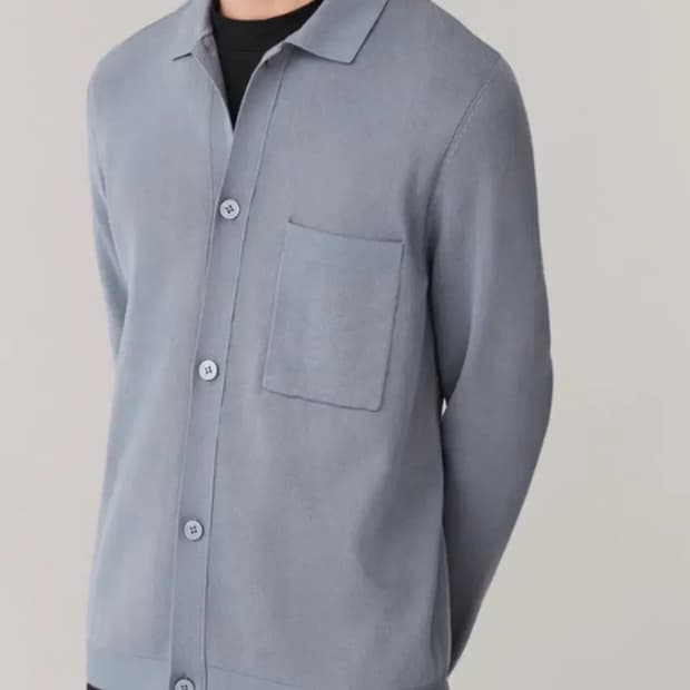 코스(COS)/니티드 코튼 자켓 스틸블루/M