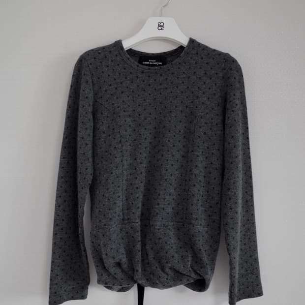 꼼데가르송 트리콧 셔링 블라우스