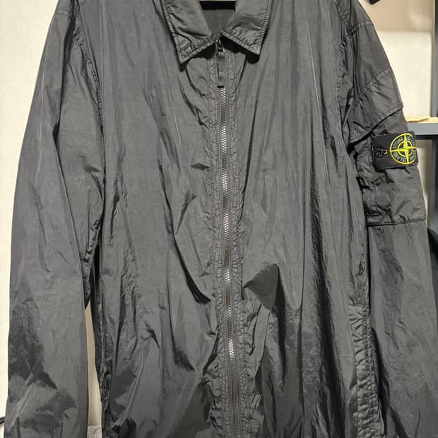 22 fw 스톤아일랜드 클링클랩스 자켓 오버셔츠 블랙