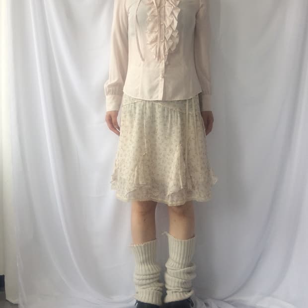 Frill high neck shirt