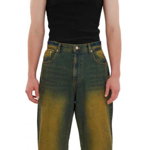 (L)LECYTO 빈티지 워싱 데님 팬츠