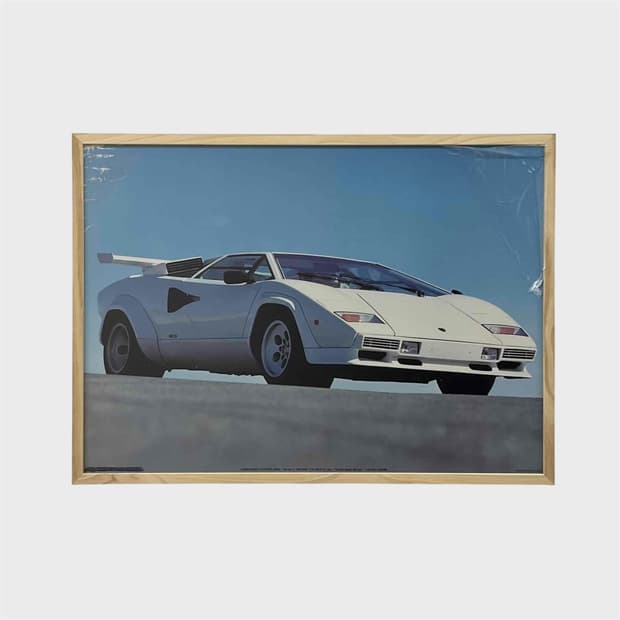 람보르기니 쿤타치 빈티지 포스터 (액자포함)