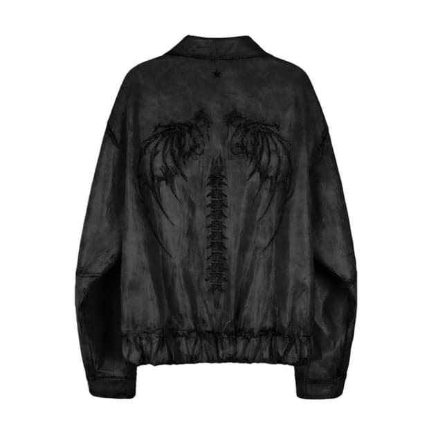 Bonnae embroidered jacket 레더 자켓 본네 