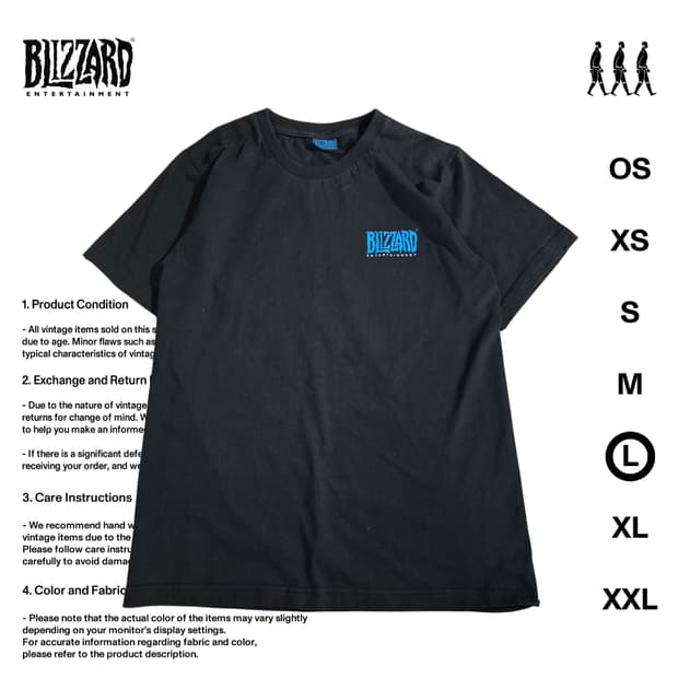 블리자드 00's 오피셜 티셔츠 L사이즈