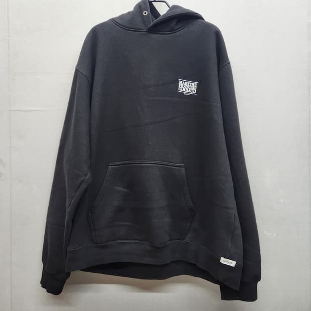 마리떼  백로고 프린팅 오버핏 후드티 3XL