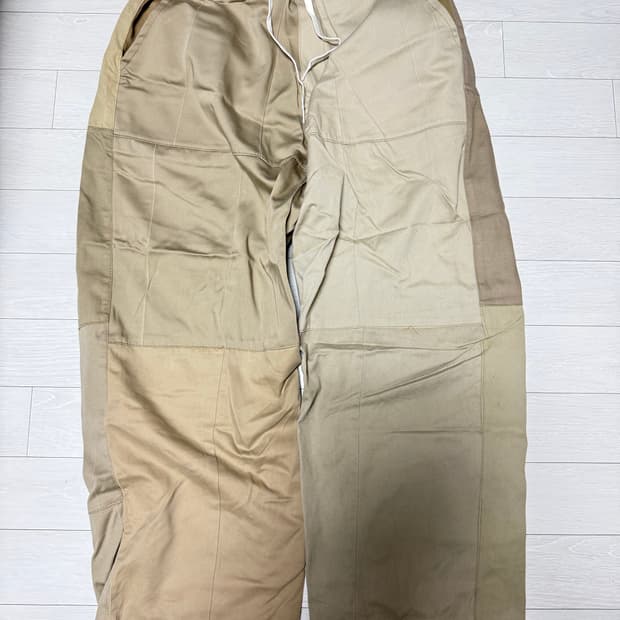 브라운 패치워크 팬츠