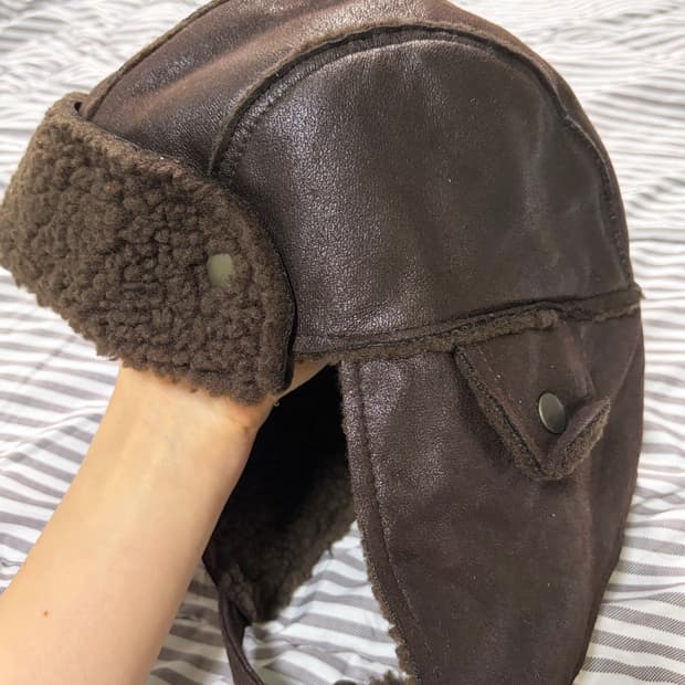 빈티지 트루퍼햇 가죽모자 레더모자 캡