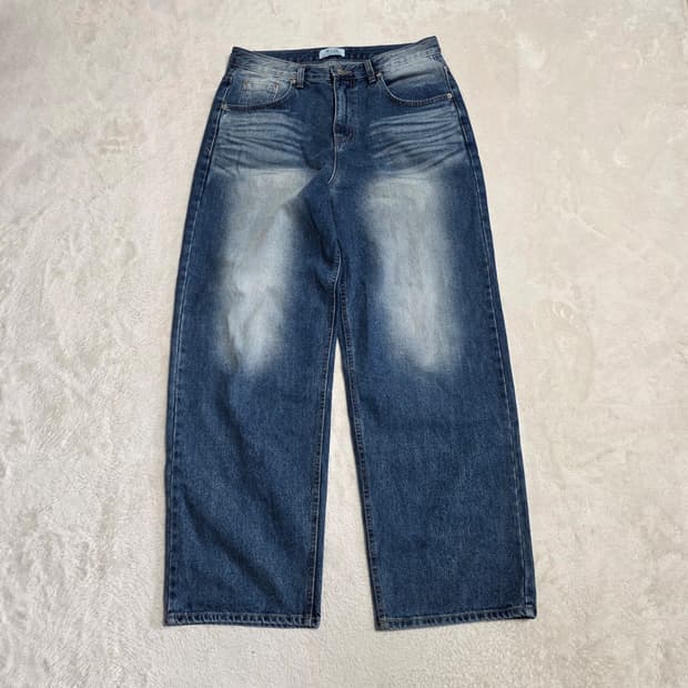 (L)WAAR 와르 워싱 와이드 데님 팬츠