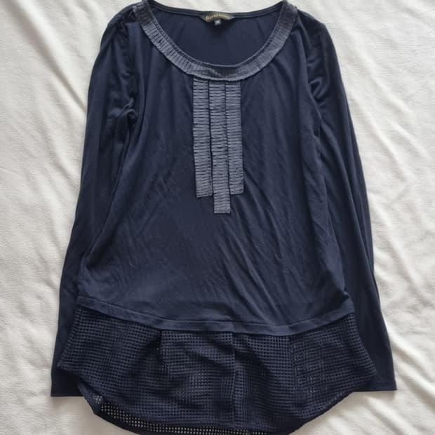 빈티지 모리걸 하구미 오리엔탈 네이비 티셔츠