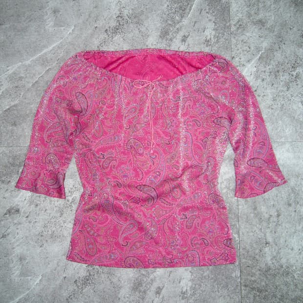 ZAZIE Paislev Pink Top