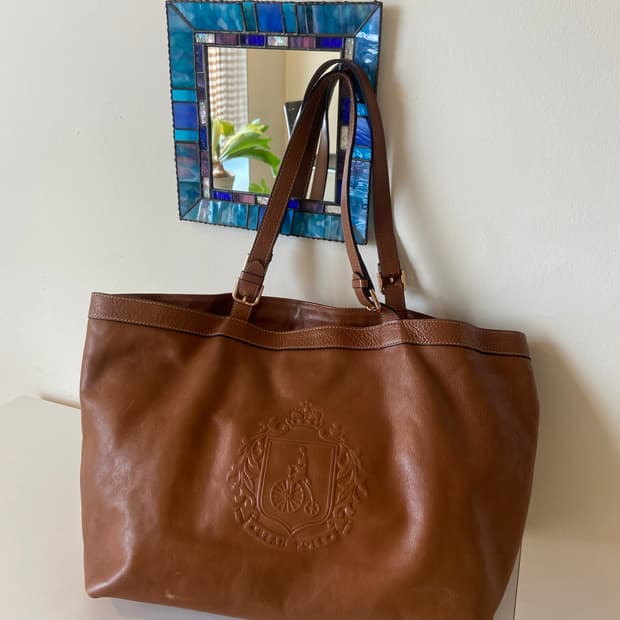 빈폴 가죽 숄더백 토트백