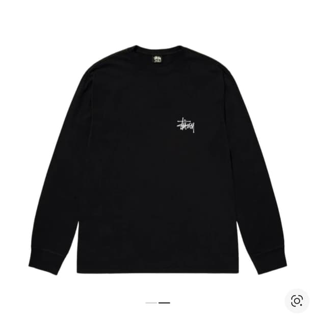 스투시 베이직 스투시 롱슬리브 티셔츠 블랙 남성 M사이즈