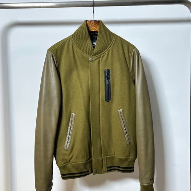 Nike Lambs Wool Leather Stadium Jacket